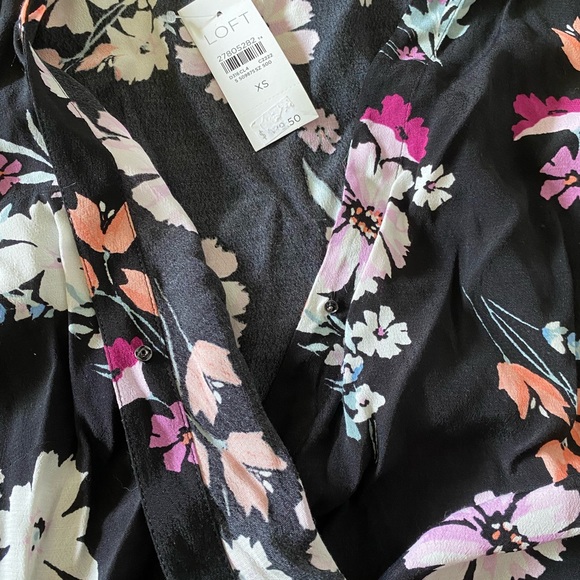 Loft Black Floral Romper - Picture 6 of 8
